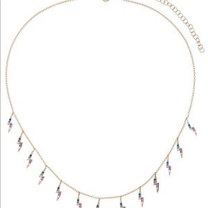 rainbow lightning necklace ,rainbow necklace for